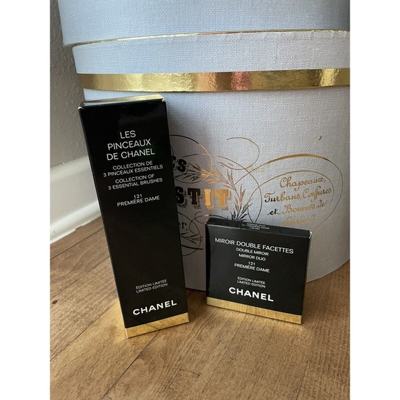 Chanel Makeup Brush Set Mirror 121 premiere Dame foundation powder eyeshadow - Picture 3 of 10